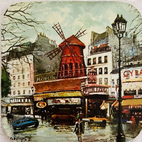 VTG FRENCH SCENES COASTERS CORKWOOD  BACK EUC - RARE PARIS  FRENCH SCENERY - Picture 5 of 11